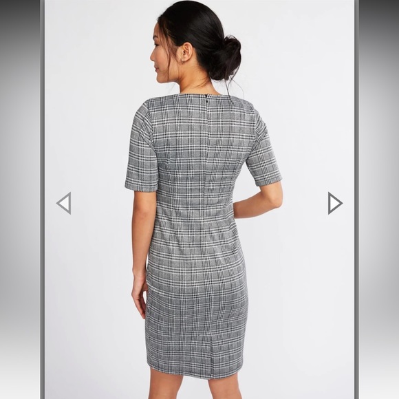 A Pea in the Pod - Maternity + Nursing Sheath Dress - Plaid - sz LARGE - Picture 3 of 9